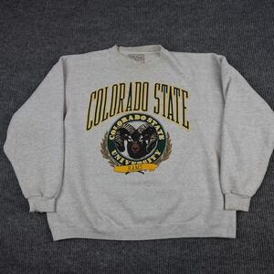 Vintage Colorado State Rams Sweatshirt Mens Large Gray NCAA Galt Sand 90s